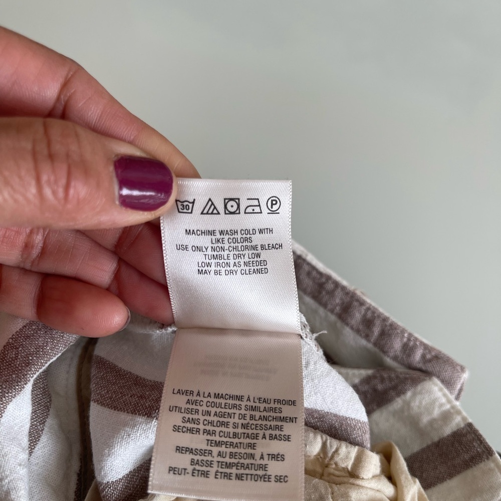 Anthropologie Beige and White Striped Pants - Picture 12 of 13